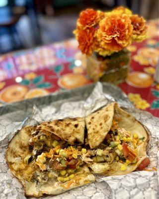 Naan Wrap (Contains Dairy) with chicken vindaloo