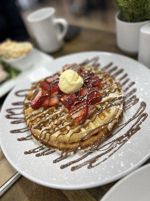 Strawberry Nutella Waffle