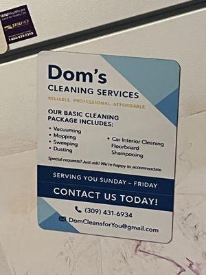 Dom’s Cleaning Services