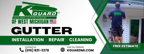 KGuard of West Michigan offers gutter installation, repair, cleaning, and replacement. Get your free annual inspection today!
