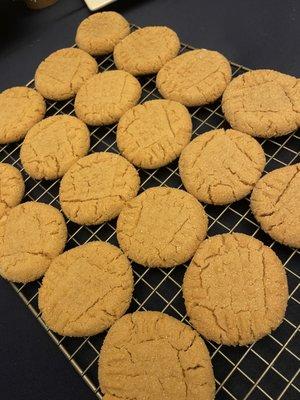 Homemade peanut butter cookies
