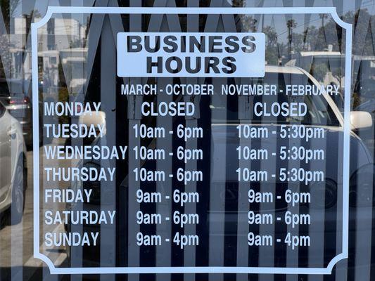 New hours!