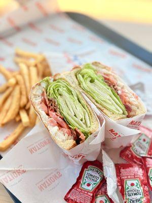 BLT always consistent. Never soggy. Fresh and crisp lettuce tomato and onion so good