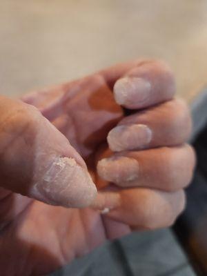 My nails that were soaked for 1 hr and 1/2 I had the remove what I could of the old product