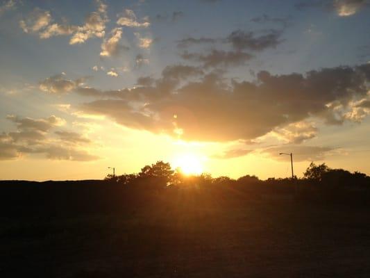 Sunset from our spot at the RV park!