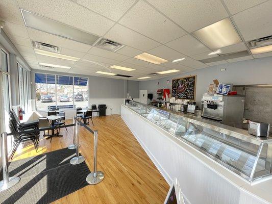 Interior of Scoops Ice Creamery