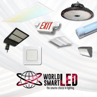 World Smart LED. Everything LED. LED Panel lights, Exit lights, tube lights, Highbays, canopy lights, troffer lights, ceiling lights