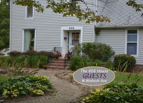 #3: The 606 House by Wabash campus for guests in Crawfordsville, IN.765-307-7565. Convenient, comfortable, clean. W.Wabash Ave. 2 to.4 rms.