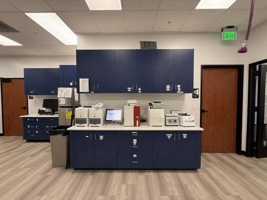 Lab area of Heritage Animal Hospital where we run many diagnostic tests.