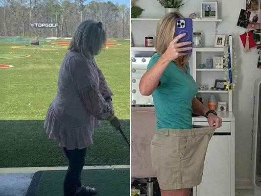 Celebrating patient transformation! Incredible progress made with our personalized weight management plan.