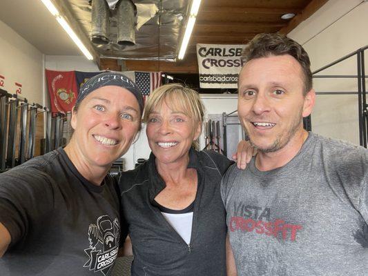 Tired after our first WOD. We did it