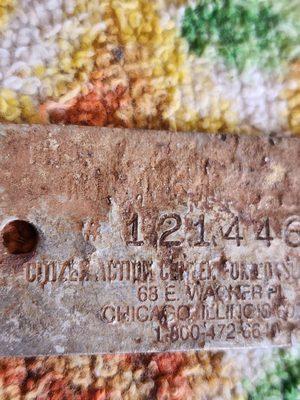 I found this tag whilst metal detecting in the middle of the woods in anderson sc. Any clue what it was labeling?