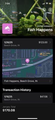 The receipts of the money spent on my birthday I may add