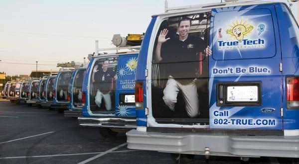 the truck with Aaron's picture on the back.