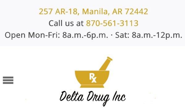 address, telephone number, and hours of operation