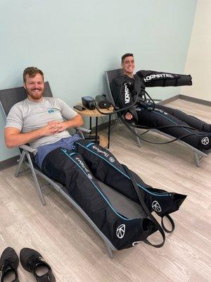 Nothing like compression boots and a leg day!