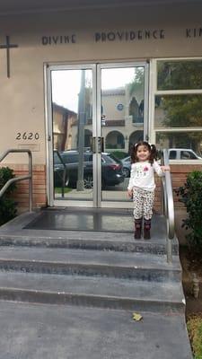 My daughter Hailey's first day of registration at Divine Providence.