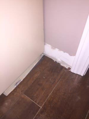 Unfinished, shoddy work