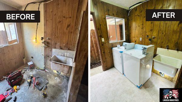 A successful washing machine install!