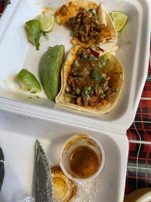 Tacos de al pastor. Mi mom inhaled the tacos before I could take a spicy pic. Don't mess with a Mexican mom if she hasn't eaten okurrrr!!