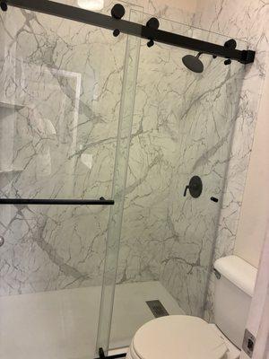 Tub to shower remodel