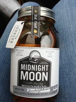 Apple pie moonshine like the moonshine mags Bennett serves on Justified
