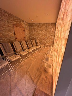 Set up with chairs - salt room