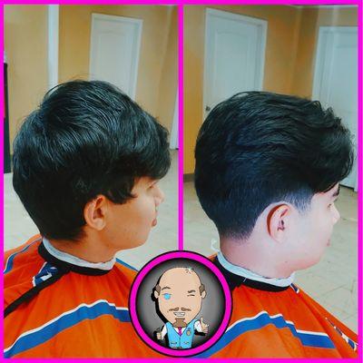 A flow-back low taper fade!