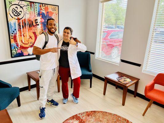 Invisalign patient with orthodontist Dr. Azi at Smile in Style Cedar Park TX