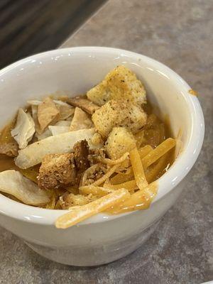 Enchilada soup from salad bar...