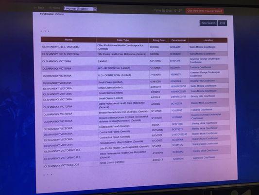 Look at the many times this Dentist has been sued