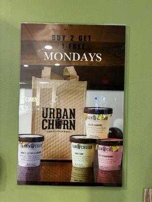 A poster above the ice cream case