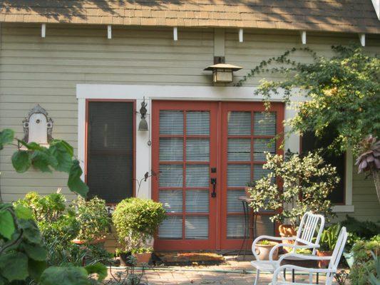 Entrance to cottage.