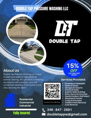 Double Tap Pressure Washing