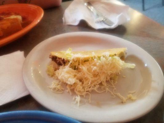 Beef hard shell taco