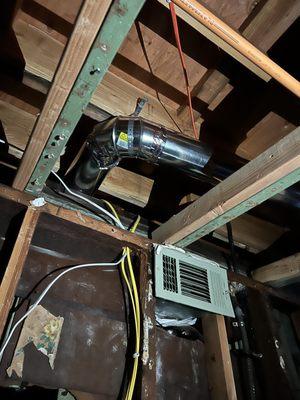 Residential duct installation for a home remodel