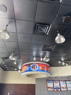 Ceiling, logo & menu