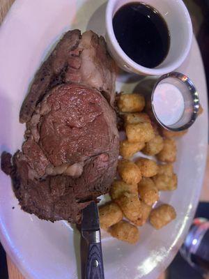 Prime Rib with tots