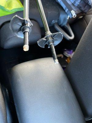 New poles, broken first run day 2.