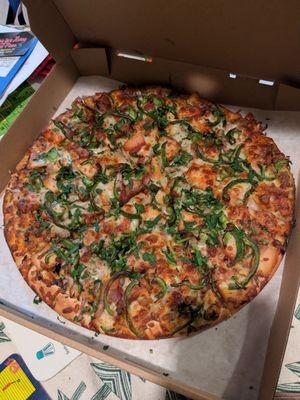 Butter chicken pizza