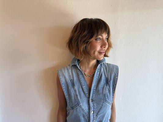 Layered bob haircut by Katie