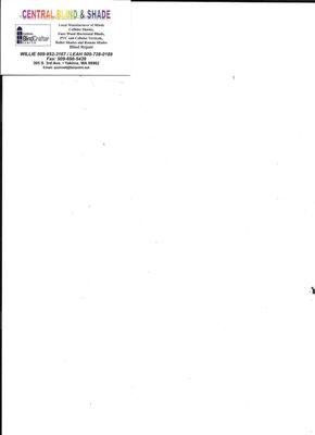 Central blind and shade