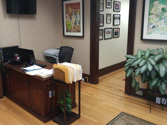 This is the reception desk.