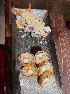 The Bomb and the happy hour Krispy Krunch roll.