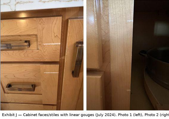 Exhibit J -- Cabinet gouges (July 2024)