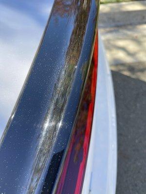 Example of horrible coating left on my car