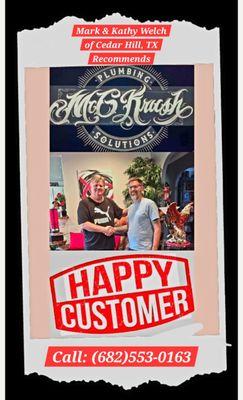 Mark Welch with Chase Landry, owner of McG Krush.