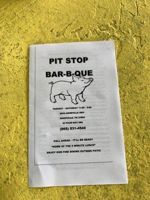 Pit Stop Bar-B-Que