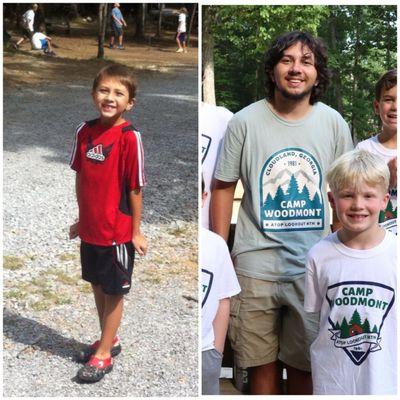 His first year and 12 years later as a counselor!