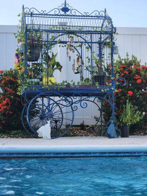 Bought this beautiful outside garden wagon at Home Goods in Kissimmee. Saw beauty and transformed it to a masterpiece.